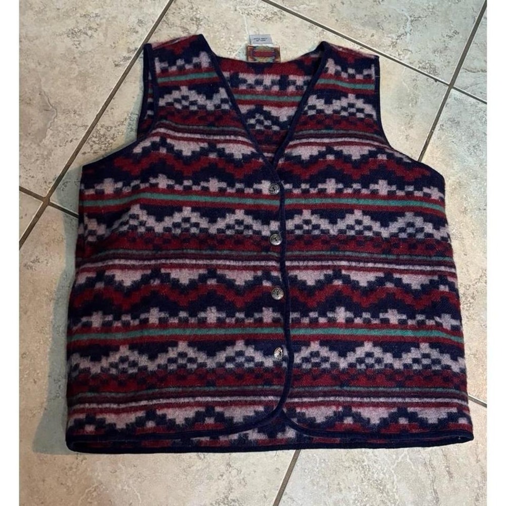 Vintage‎ Erika wool vest size large